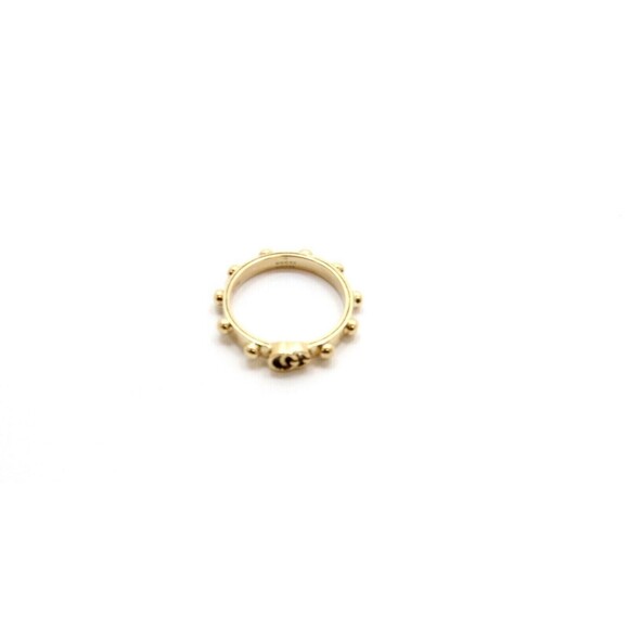 GUCCI YELLOW GOLD RUNNING GG RING 18KT SIZE 8 - Picture 3 of 5